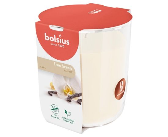 Bolsius Ароматическая свеча в стеклянном стакане True Scents Ø97x85 мм, ваниль. Свечи и подсвечники