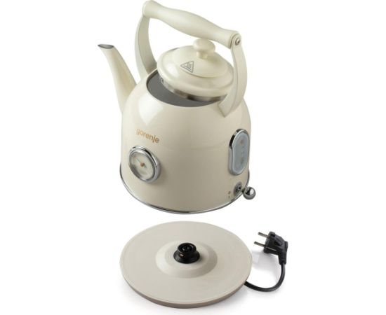 Gorenje Kettle K17CLIN Electric 2000 W 1.7 L Plastic/Metal 360° rotational base Ivory Tējkannas (elektriskās)