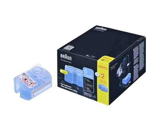 Shaver cleaning cartridge 8-pack CCR6+2 BRAUN Bārdas kopšana