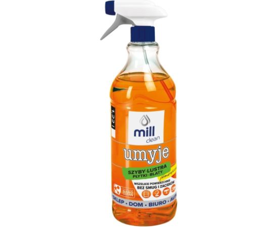 Mill Clean Wash liquid for cleaning windows, glass, mirrors, tiles with orange scent 1.22 L Tīrīšanas un Ķīmiskie līdzekļi