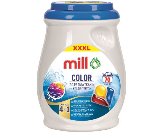 MILL PROFESSIONAL 3-chamber colour wash capsules 70 pcs. Tīrīšanas un Ķīmiskie līdzekļi