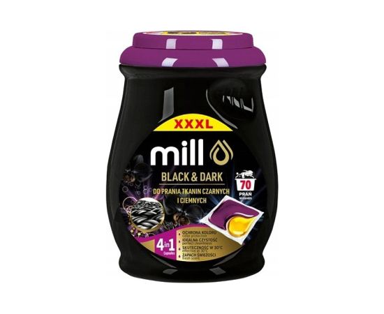MILL PROFESSIONAL 2-chamber capsules for black and dark laundry 70 pcs. Очистка и химические вещества