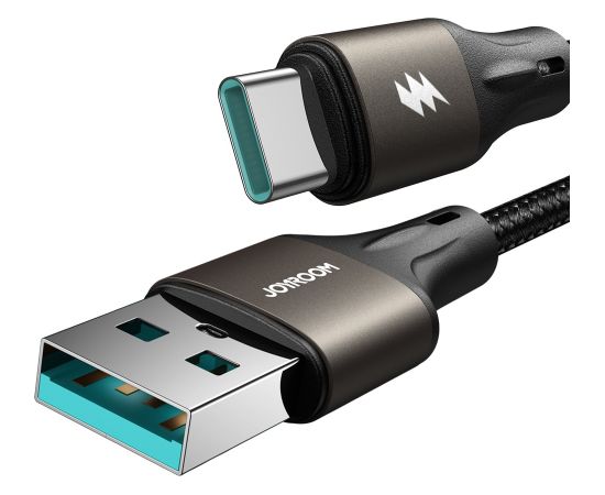 USB cable Joyroom SA25-AC3 USB to USB-C 3A 2.0m black Data USB kabeļi