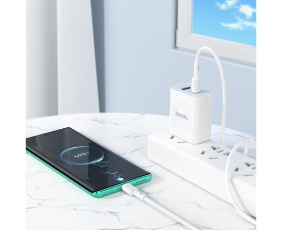 USB кабель Hoco X83 60W Type-C to Type-C 1.0m белый Дата USB-кабели