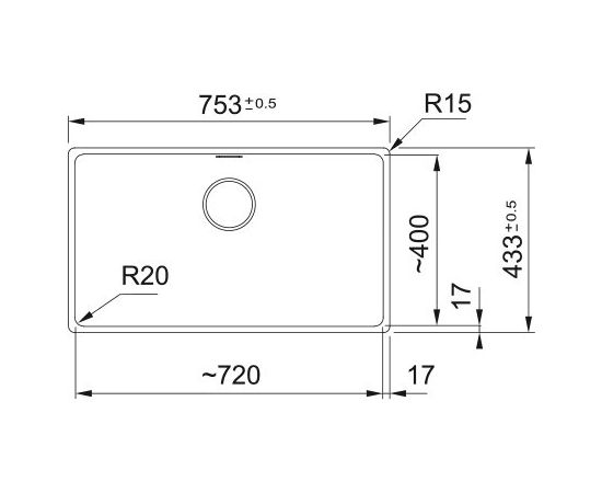 Franke Maris MRG 210-72 3 1/2" Iebūvējama Virtuves Izlietne Virtuves izlietnes