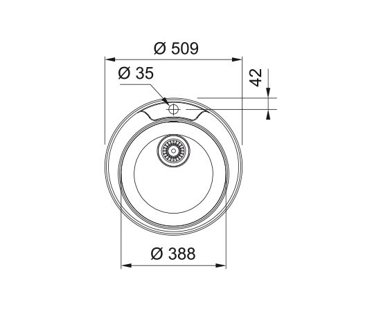 Franke Rondo ROX 610-39 3 1/2" Iebūvējama Nerūsējoša Tērauda Virtuves Izlietne Нержавеющая сталь
