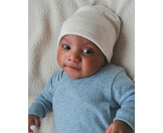 Lodger Beanie Melange bērnu cepurīte, Birch, 0-6 mēn. - BEM 093_0-6  Cepurītes