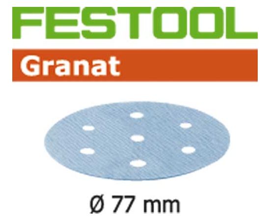 Festool Smilšpapīrs ekscentra slīpmašīnai Granat; 77 mm; P120; 50 gab. Dažādi diski