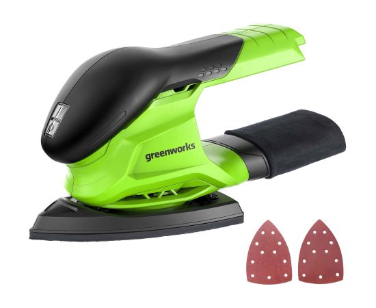 Deltveida slīpmašīna Greenworks G24FINSND; 24 V (bez akumulatora un lādētāja) Slīpmašīnas