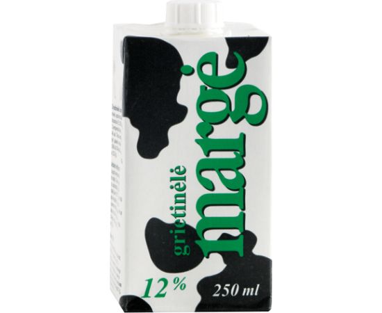 MargĖ Saldais krējums MARGE 12%, 0.25 l ( Gab. x 3 ) Kafija, kapsulas