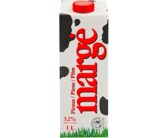 MargĖ Piens MARGE 3.2 %, UHT, 1 L ( Gab. x 12 ) Kafijas kapsulas, kafija