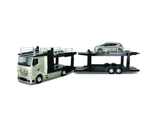 BBURAGO 1/43 Street Fire car tow Mercedes Benz Actros with vehicle, assort., 18-31458 Машины и аксессуары