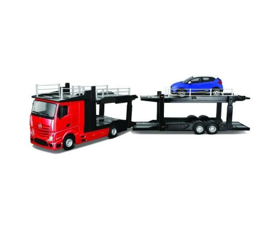 BBURAGO 1/43 Street Fire car tow Mercedes Benz Actros with vehicle, assort., 18-31458 Машины и аксессуары