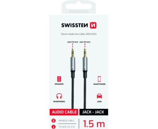 Swissten Textile Aux Aудиокабель 1.5m Aудио-видео