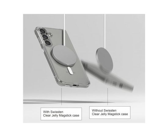 Swissten Clear Jelly MagStick Aizsargapvalks priekš Samsung Galaxy S25 5G Neoriģinālie Maciņi