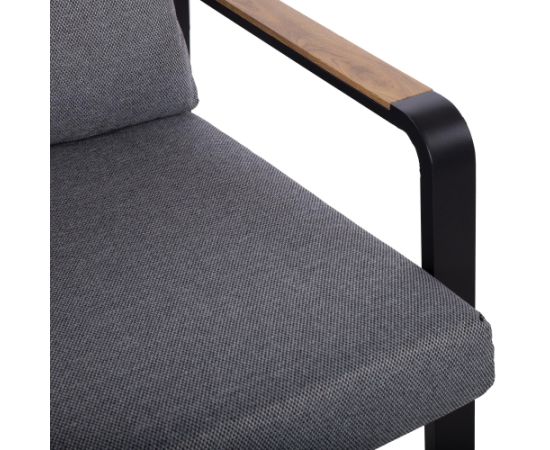 Garden furniture set LONA table, sofa and 2 chairs, grey/black Новинки Для дома и сада 