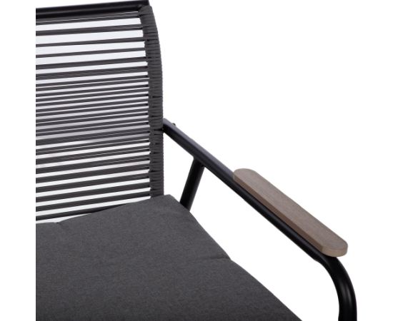 Garden furniture set MACOS table, sofa and 2 chairs, grey/black Jaunumi -Dārzam