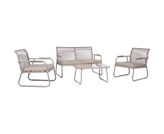 Garden furniture set MACOS table, sofa and 2 chairs, beige Новинки Для дома и сада 