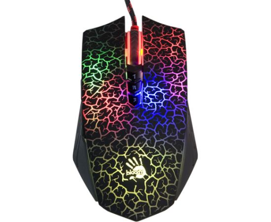 A4tech Bloody A70 spēļu pele | RGB efekts | 6200 CPI | USB | melna Peles, ievadierīces