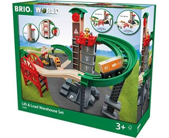 BRIO Large warehouse with lift - 33887 (Nedaudz boj. iepak.) Куклы и аксессуары