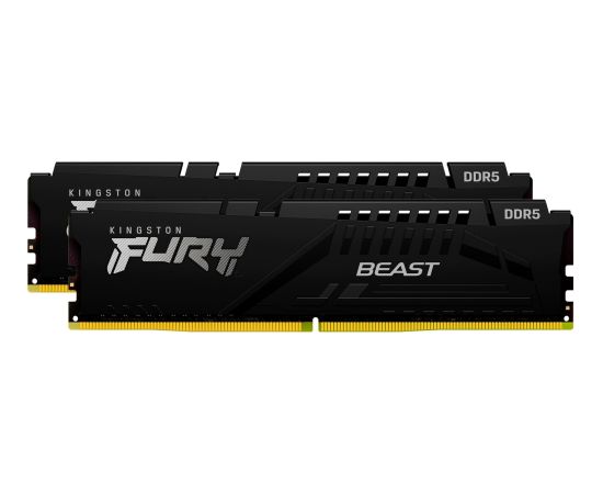 Kingston FURY DDR5 - 32GB - 6400 - CL - 32 (2x 16 GB) dual kit, RAM (black, KF564C32BBEK2-32, FURY Beast, INTEL XMP, AMD EXPO) RAM Operatīvā atmiņa