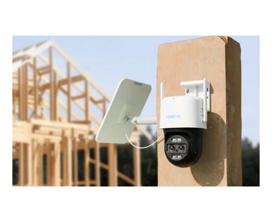 Reolink 4G LTE Dual-Lens Battery Security Camera Trackmix Series G770 PTZ 8 MP F2.8mm/F1.6, F8mm/F1.6 IP65 H.264/H.265 Micro SD, Max. 128 GB Video novērošanas kameras