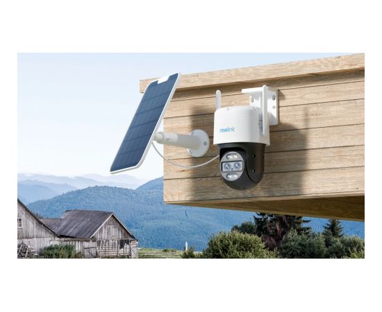 Reolink 4G LTE Dual-Lens Battery Security Camera Trackmix Series G770 PTZ 8 MP F2.8mm/F1.6, F8mm/F1.6 IP65 H.264/H.265 Micro SD, Max. 128 GB Video novērošanas kameras