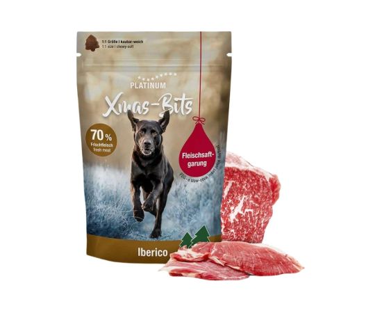 PLATINUM Xmas-Bits Iberico - dog treat - 150g Suņu barība