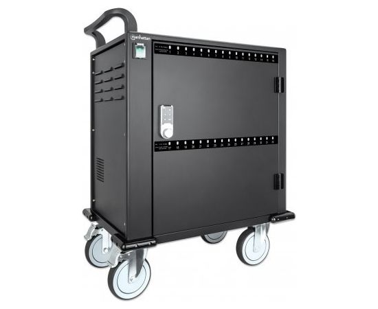 Manhattan uzlādes skapis ar 32 nodalījumiem USB-C, planšetdatoriem/viedtālruņiem, nodalījumi 330x22x235 mm Telefonu lādētāji 220v