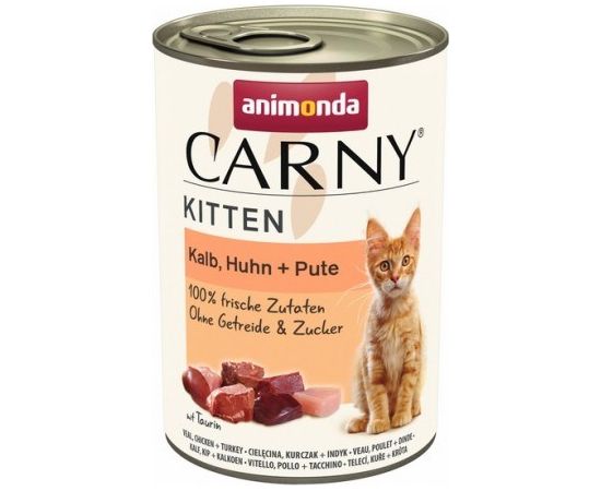 ANIMONDA Carny Kitten Veal, chicken, turkey - wet cat food - 400g Kaķu konservi