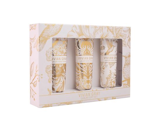 Vivian Gray White Velvet Hand Cream Set - Dárková sada krémů na ruce Духи и косметика