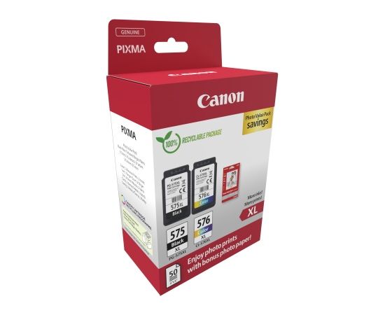 Canon PG-575XL/CL-576XL (5437C006) Photo value pack Ink Cartridge Multipack, BK/CMY Lāzerprinteru izejmateriāli