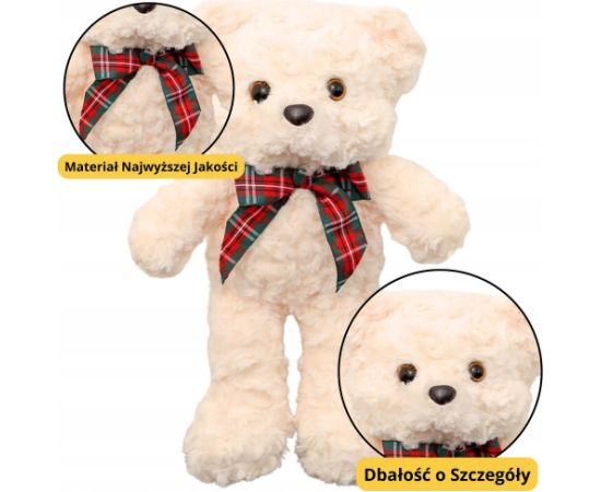 Leantoys Pluszowa Maskotka Przytulanka Miś Z Kokardą Biały 30cm Мягкие игрушки