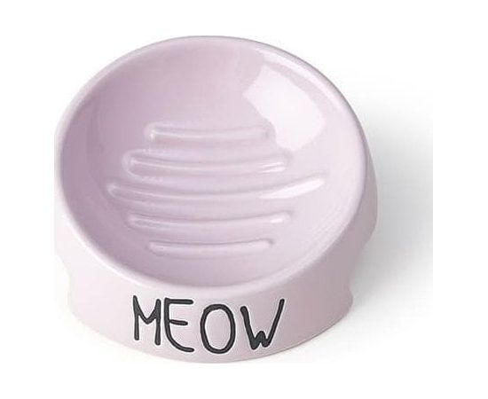I-TEC PetRageous Meow 5" inverted bowl pink Bļodas un dzirdinātāji