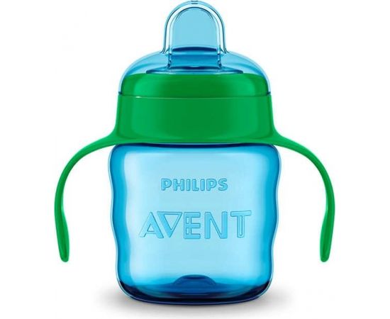 Philips Avent SCF551/05 Easy Sip mācību krūzīte ar rokturiem,  6M+, 200ml, silikona snīpis, zaļa