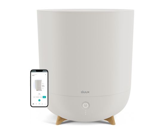 Duux Smart Humidifier Neo Water tank capacity 5 L Suitable for rooms up to 50 m² Ultrasonic Humidification capacity 500 ml/hr Greige Gaisa mitrinātāji