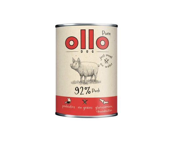 OLLO Pure Pork - wet dog food - 850g Suņu barība