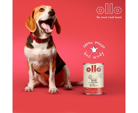 OLLO Pure Pork - wet dog food - 850g Suņu barība