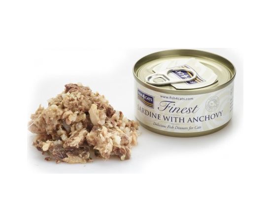 Fish4dogs FISH4CATS Sardine with anchovy - wet cat food - 70g Kaķu konservi