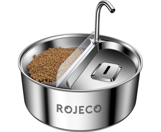 Stainless Steel Pet Water fountain & Feeder 2in1 3.2l Rojeco Viedās iekārtas un piederumi