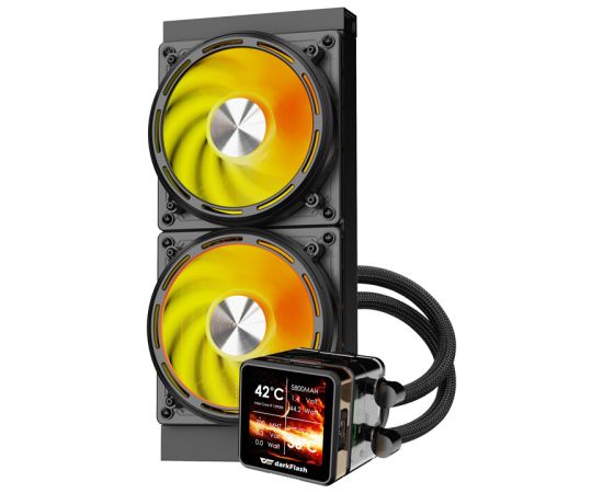Darkflash CPU water cooling DE240 (black) Procesoru dzesēšana