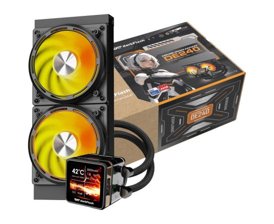 Darkflash CPU water cooling DE240 (black) Procesoru dzesēšana