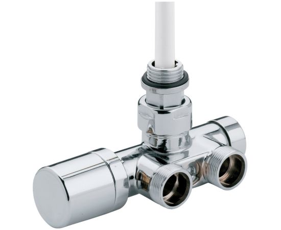 Carlo Poletti radiatora monobloks "One-Thermo" 1/2` x 24-19, 90°, hromēts (40mm) Предохранительные клапаны