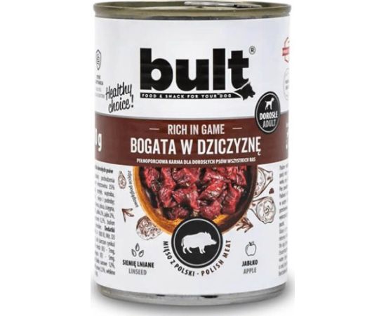 BULT BULT KARMA D/PSA BOGATA W DZICZYZNE PUSZKA 800G Suņu barība