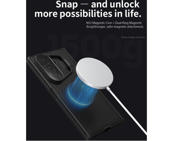 Nillkin CamShield Prop Magnetic (Transparent Lens) Case Aizsargapvalks priekš Samsung Galaxy Z Fold 7 Neoriģinālie Maciņi
