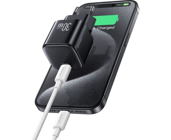 Зарядное устройство USAMS JO Series CC262 30W | USB-C | USB-C to Lightning Cable | 1m | white | damaged package Зарядные устройства