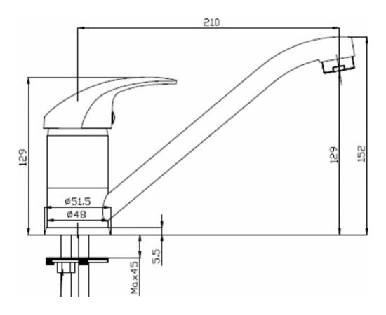 Virtuves maisītājs TARGET VARIANT, Hroms - gab. Для кухни