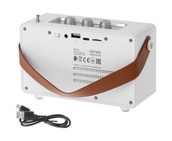 Camry Speaker with radio CR 1902 W White Wireless connection Jaunumi - Audio-Video