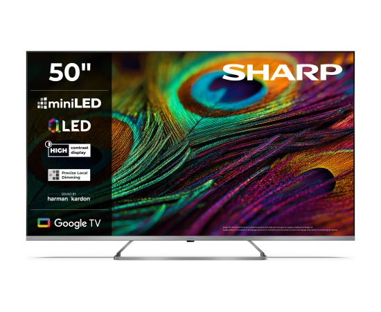 Sharp 4K QLED MiniLED TV 50JP7265E 50 Smart TV Google TV UHD Silver Телевизоры