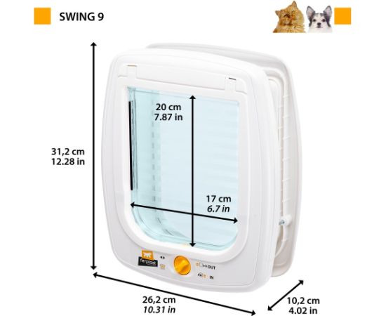 FERPLAST Swing 9 - Door for medium dogs and large cats, white Сумки для перевозки собак и кошек